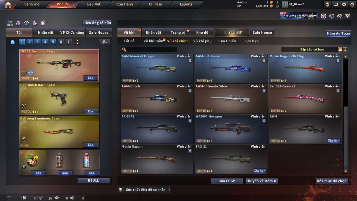 shop acc cf uy tin gia re